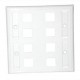 C2G - 03415 - 8-Port Multimedia Keystone Wall Plate - White