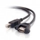 C2G - 28067 - 1.5ft USB 2.0 A Female to B Male Panel Mount Cable