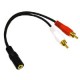 C2G - 40424 - 3.5mm Stereo Female To RCA Male Y-Cable