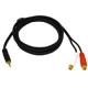C2G - 40425 - 6ft 3.5mm Stereo Male to RCA Female Y-Cable