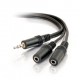 C2G - 40427 - 6ft 3.5mm Stereo Male to 3.5mm Stereo Female Y-Cable